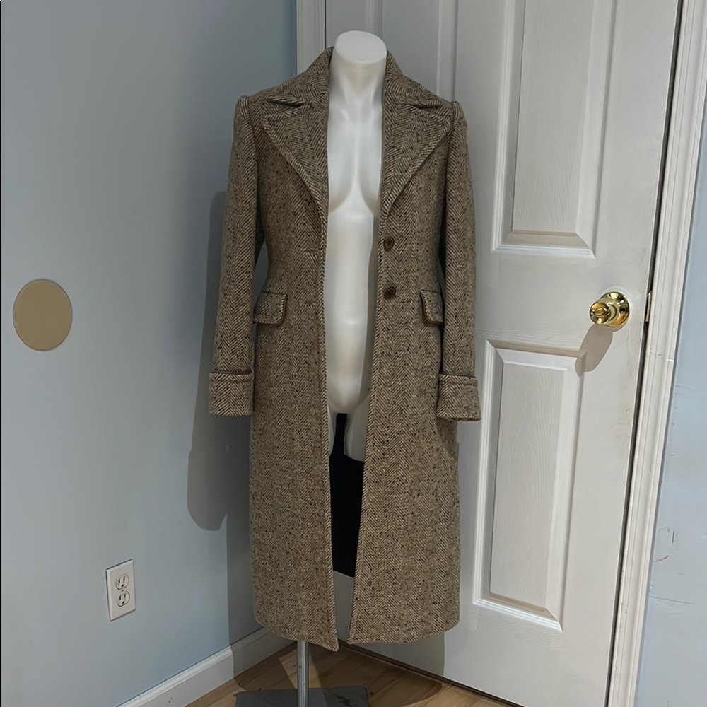 Stylish Long Tweed Coat
